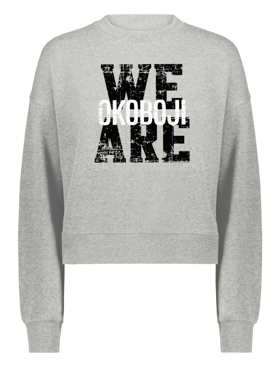 We Are Okoboji Ladies Slouchy Crop Sweatshirt | O23