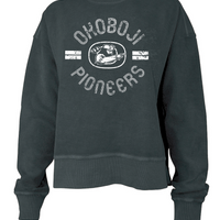 Okoboji Pioneers Ribbed Crew Crop Sweatshirt | O23