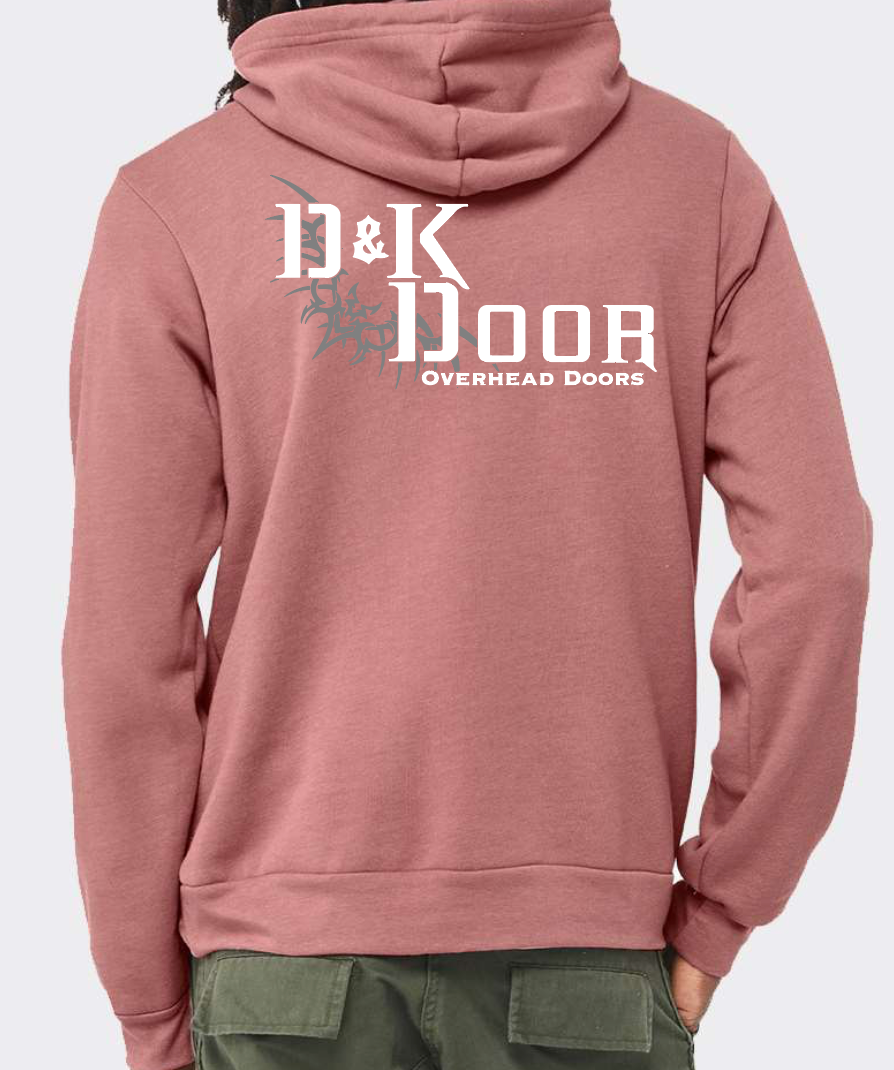 D&K DOOR Bella Hooded Sweatshirt (Dark Grey, Light Grey, Red)