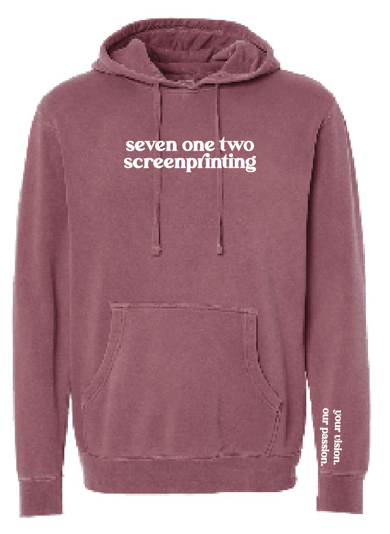 SEVEN ONE TWO INDEPENDENT PIGMENT HOODIE (ADULT) | 712