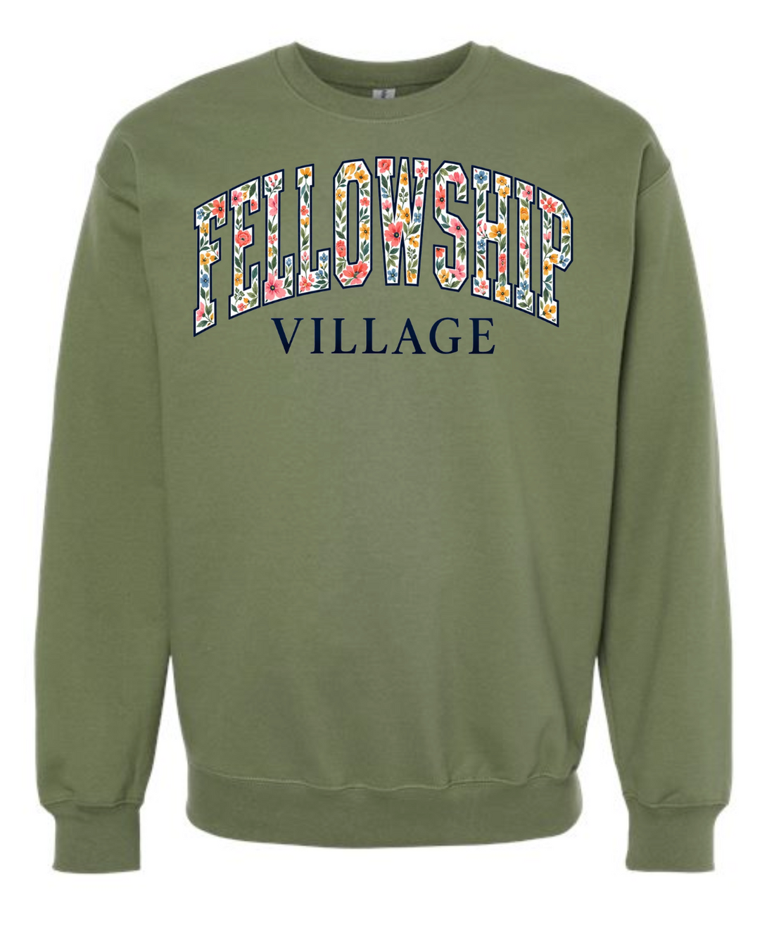 FLORAL FELLOWSHIP VILLAGE GILDAN MIDWEIGHT CREWNECK | FV26