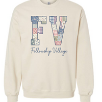 PATCHWORK FV GILDAN MIDWEIGHT CREWNECK | FV26