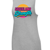 SUNSET SPORT-TEK WOMEN'S POSICHARGE TRI-BLEND WICKING TANK | SHARK26