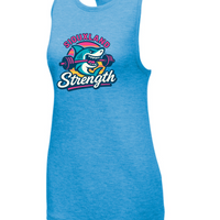 SHARK SPORT-TEK WOMEN'S POSICHARGE TRI-BLEND WICKING TANK | SHARK26