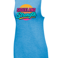 SUNSET SPORT-TEK WOMEN'S POSICHARGE TRI-BLEND WICKING TANK | SHARK26