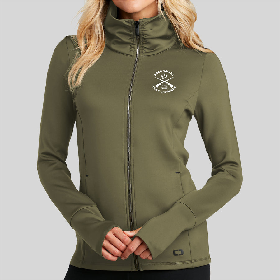 OGIO LADIES Full-Zip Performance Jackets OLIVE - Clay Crushers