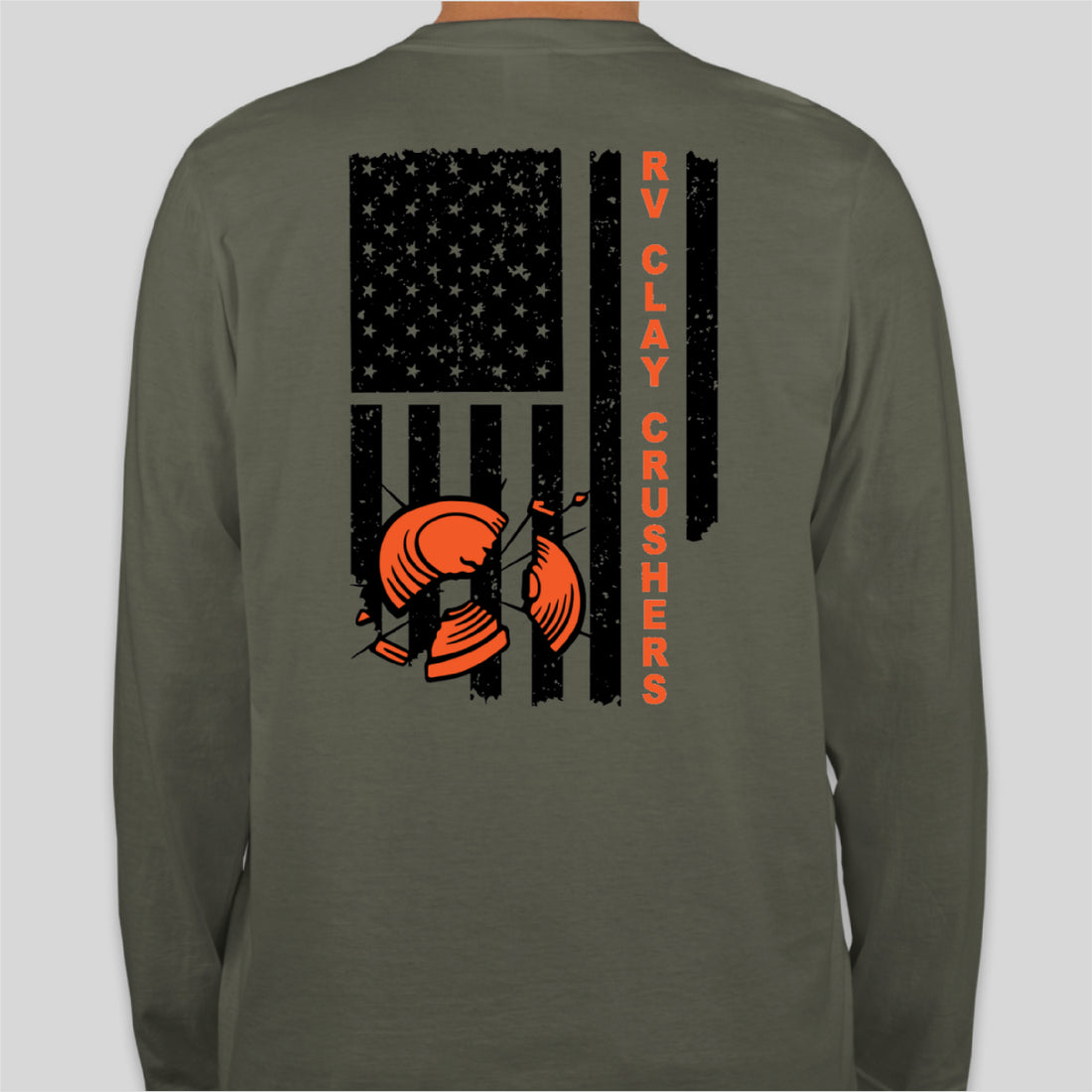 Gildan Softstyle Long Sleeve MILITARY GREEN - Clay Crushers