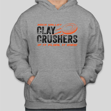 Gildan Hooded Sweatshirt SPORT GREY - Clay Crushers
