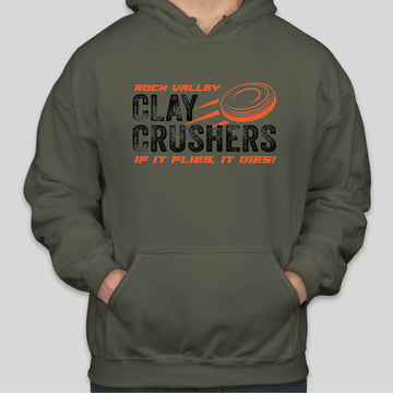 Gildan Hooded Sweatshirt MILITARY GREEN - Clay Crushers