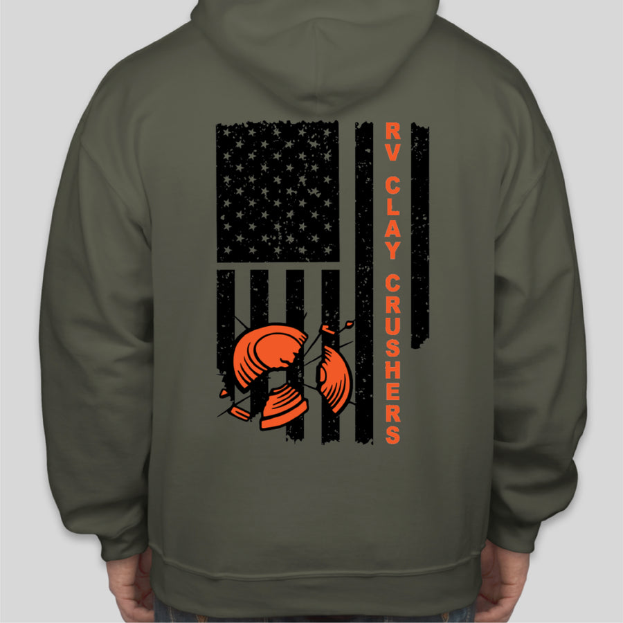 Gildan Hooded Sweatshirt MILITARY GREEN - Clay Crushers