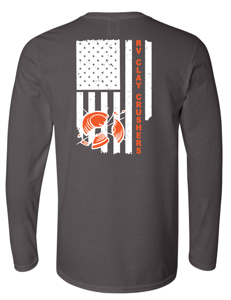 Gildan Softstyle Long Sleeve CHARCOAL - Clay Crushers