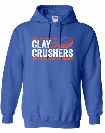 Gildan Hooded Sweatshirt ROYAL - Clay Crushers