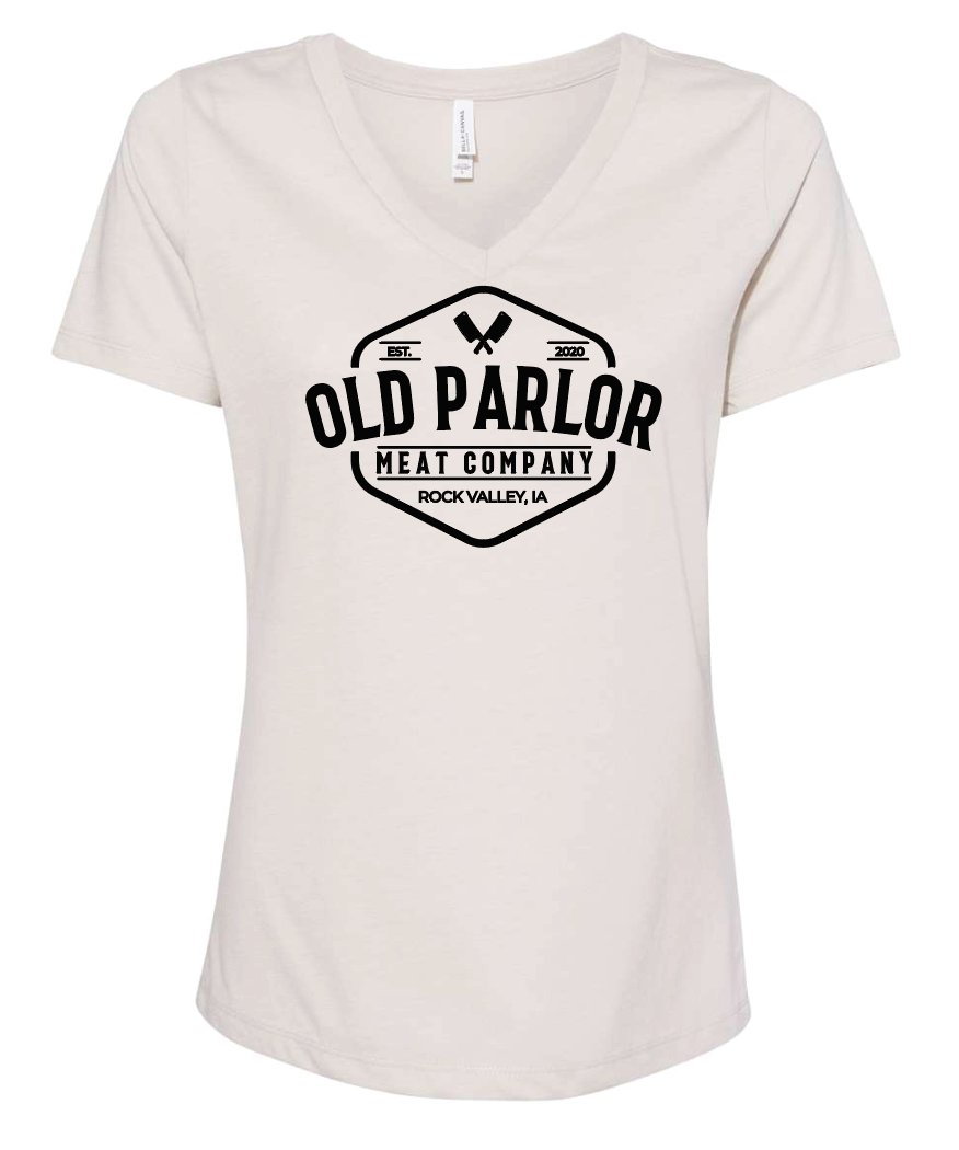 Old Parlor BELLA + CANVAS Women's Relaxed V-Neck Short Sleeve (WOMENS) | OLPC